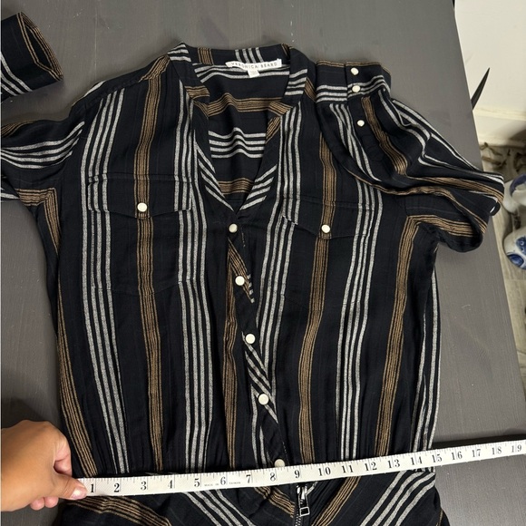 Veronica Beard Ruched Emory Striped Shirt Dress - Picture 8 of 10